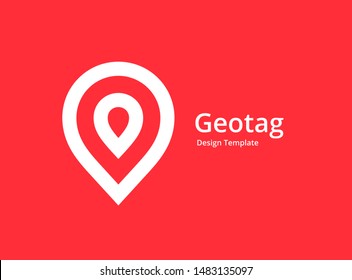 Geotag Or Location Pin Logo Icon Design
