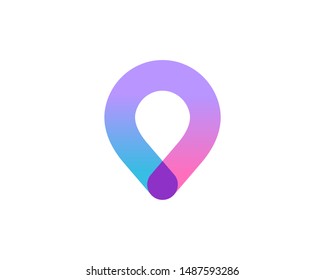 Geotag or location pin logo icon design
