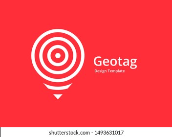 Geotag Or Location Pin Logo Icon Design
