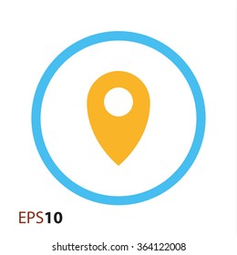 Geotag pin icon for web and mobile