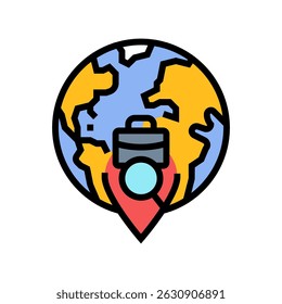 geotargeted talent acquisition head hunting color icon vector. geotargeted talent acquisition head hunting sign. isolated symbol illustration