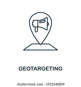 Geotargeting Icon. Simple Element From Social Media Collection. Creative Geotargeting Icon For Web Design, Templates, Infographics And More