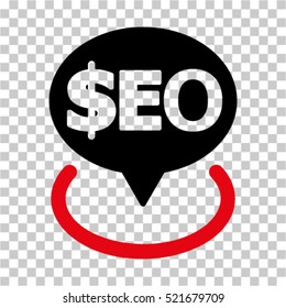 Geotargeting Seo icon. Vector pictogram style is a flat symbol, color, chess transparent background. Designed for software and web interface toolbars and menus.