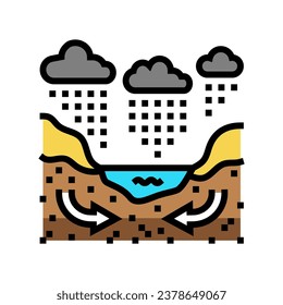 geotechnical analysis hydrogeologist color icon vector. geotechnical analysis hydrogeologist sign. isolated symbol illustration
