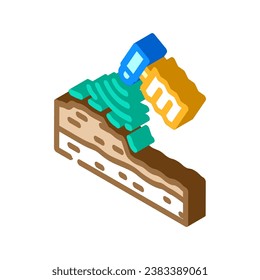 geotechnical analysis hydrogeologist isometric icon vector. geotechnical analysis hydrogeologist sign. isolated symbol illustration