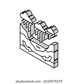 geotechnical analysis hydrogeologist isometric icon vector. geotechnical analysis hydrogeologist sign. isolated symbol illustration