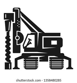Geotechnical mine drill ground icon. Simple illustration of geotechnical mine drill ground icon vector for web design isolated on white background