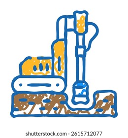 geotechnical study mining doodle icon sketch vector. geotechnical study mining sign. isolated symbol illustration