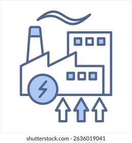 Geothermal Blue Icon Vector Illustration