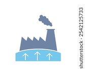 geothermal concept line icon. Simple element illustration. geothermal concept outline symbol design.