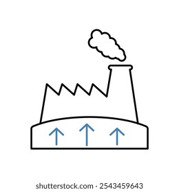 geothermal concept line icon. Simple element illustration. geothermal concept outline symbol design.
