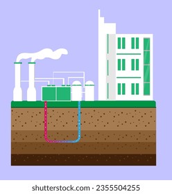 geothermal energy concept vector design