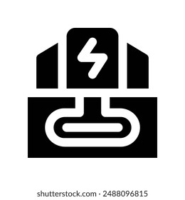 geothermal energy icon. vector glyph icon for your website, mobile, presentation, and logo design.