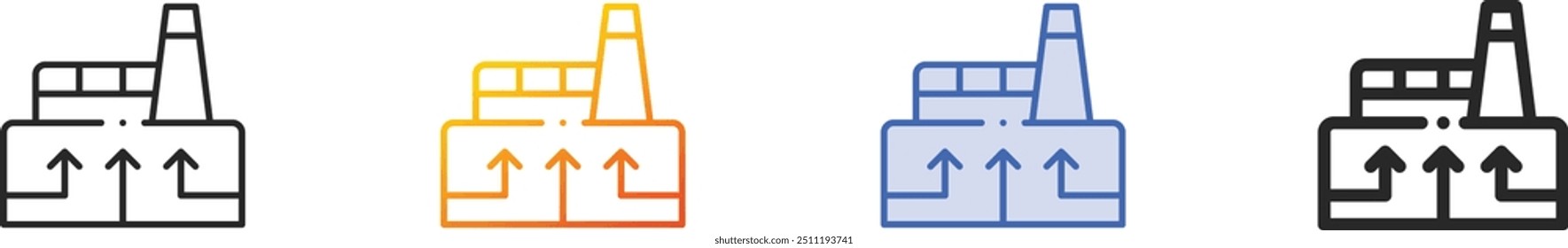 geothermal energy icon.Thin Linear, Gradient, Blue Stroke and bold Style Design Isolated On White Background