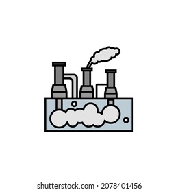 geothermal energy line colored icon. Elements of energy illustration icons. Signs, symbols can be used for web, logo, mobile app, UI, UX