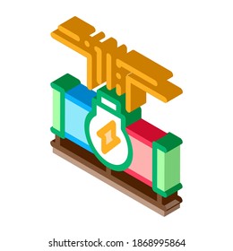 geothermal energy pipe icon vector. isometric geothermal energy pipe sign. color isolated symbol illustration