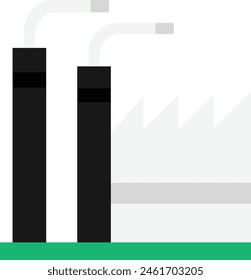 Geothermal Energy Power Icon Vector Flat Illustration