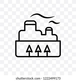 Geothermal Energy vector linear icon isolated on transparent background, Geothermal Energy transparency concept can be used for web and mobile