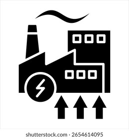 Geothermal Glyph Icon Vector Illustration