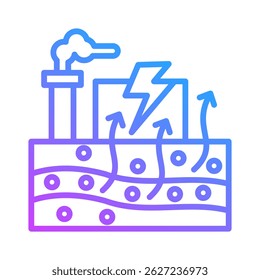 Geothermal Icon Element For Design