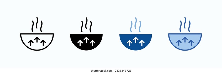 Geothermal icon sheet multiple style collection isolated vector