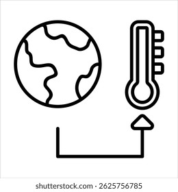 Geothermal Icon. Simple Vector Outline Illustration