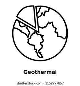 Geothermal icon vector isolated on white background, Geothermal transparent sign , line or linear sign, element design in outline style