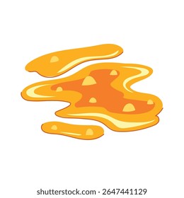 desenho animado de poça de lava geotérmica. basalto ígneo, crosta fundida, fissura caldeira geotérmica de poça de lava sinal. símbolo isolado ilustração vetorial