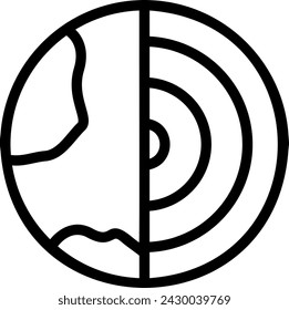 geothermal line icon illustration vector
