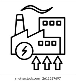 Geothermal Line Icon Vector Illustration