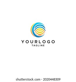 Geothermal Logo design, geothermal vector template