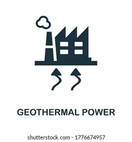 Geothermal Power icon. Simple element from alternative energy collection. Creative Geothermal Power icon for web design, templates, infographics and more