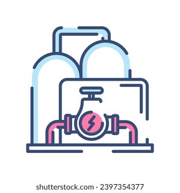Geothermal Power icon in vector. Illustration