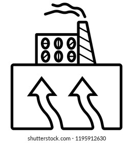 geothermal power plant icon vector