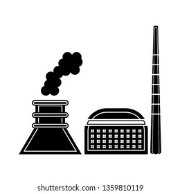 Geothermal power plant icon. Vector illustration design