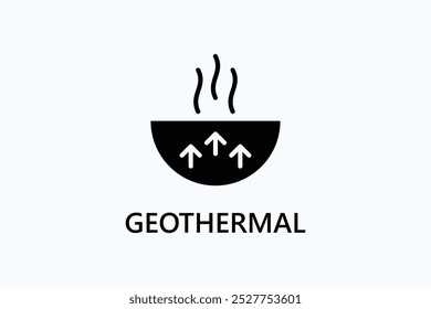 Geothermische Vektorsymbol- oder Logo-Illustration