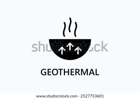 Geothermal Vector Icon Or Logo Illustration