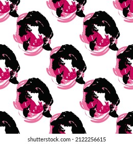 Gepard Handmade Vector Seamless Pattern. Drawn Leopard Creative Texture. Animal Brush Designs. Bohemian Watercolor Skin Print.