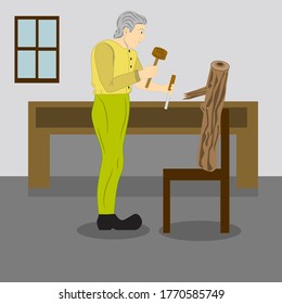 geppetto is about to create the pinocchio puppet