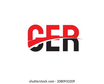 GER Letter Initial Logo Design Vector Illustration