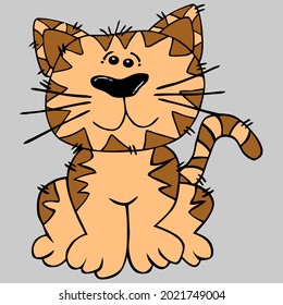 gerald g cartoon cat sitting 00px wo scoop neck t design vector illustration for use in design and print wall art poster canvas