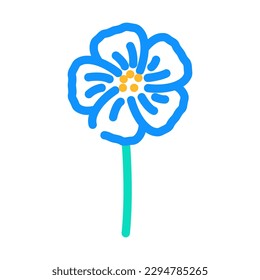 geranium blossom spring color icon vector. geranium blossom spring sign. isolated symbol illustration