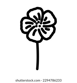 geranium blossom spring line icon vector. geranium blossom spring sign. isolated contour symbol black illustration