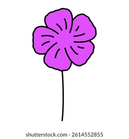 geranium blossom spring line icon vector. geranium blossom spring sign. isolated symbol illustration
