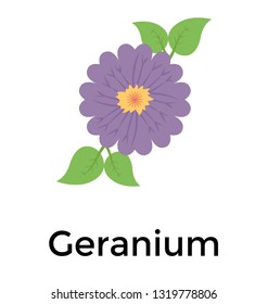 Geranium flat icon design 