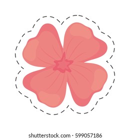 geranium flower color cut line vector illustration eps 10
