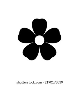 Geranium Flower Icon Vector Logo Illustration Or Geranium Flower Silhouette Vector. Geranium Flower Icon For Menu Design On Mobile Application or Website. Especially with regards to flowers.