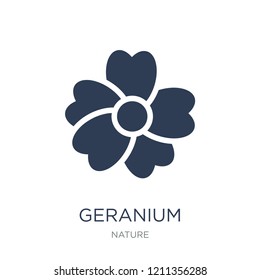 Geranium icon. Trendy flat vector Geranium icon on white background from nature collection, vector illustration can be use for web and mobile, eps10