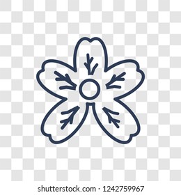 Geranium icon. Trendy linear Geranium logo concept on transparent background from Nature collection