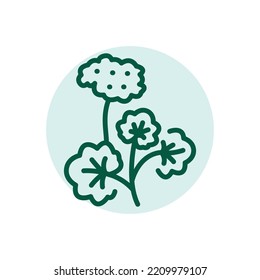 Geranium сolor line icon. Pictogram for web page.